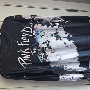 Womens PINK FLOYD Tie Dye Long Sleeve Graphic Top. Super Cool And Unique Top